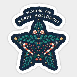 Wishing You, Happy Holidays ! Sticker